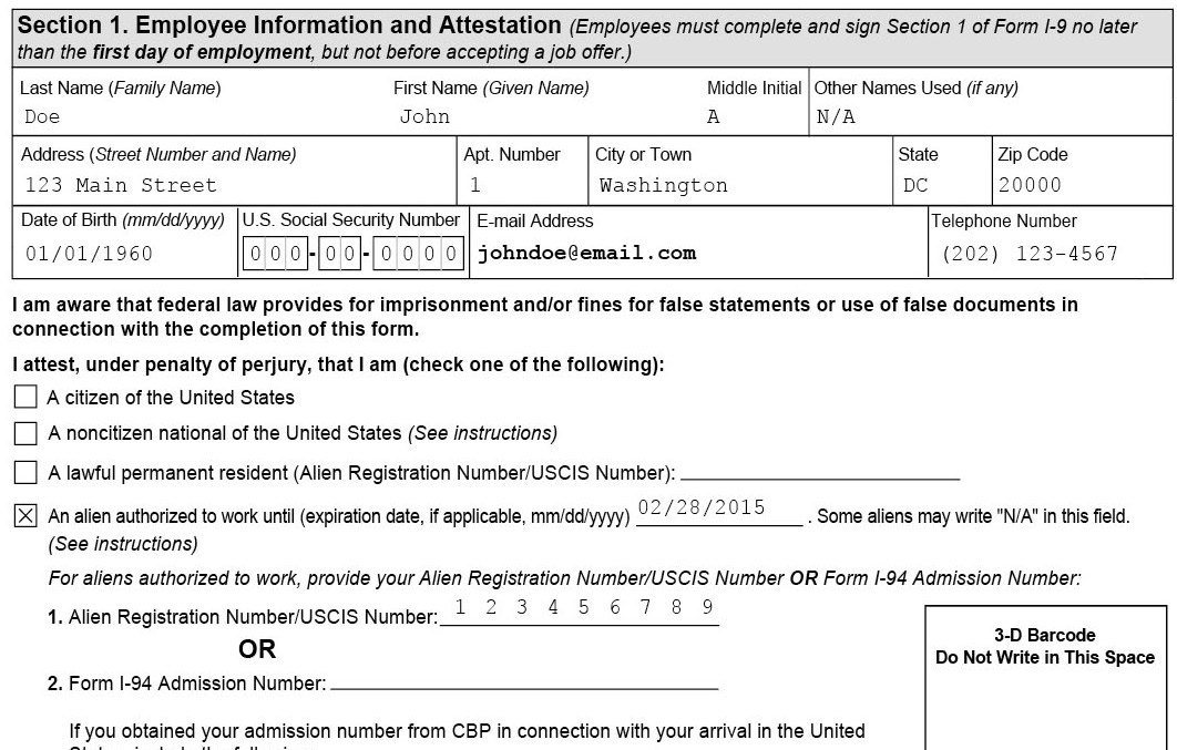 How to File Form I-9